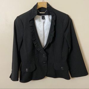 WHBM Black Polka Dot Blazer 6